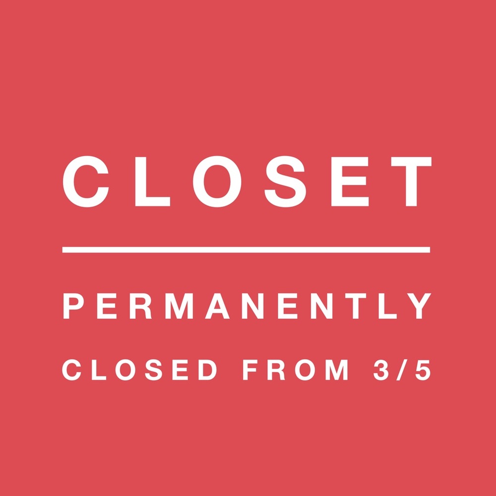 Moving back to Asia - closet will be closed